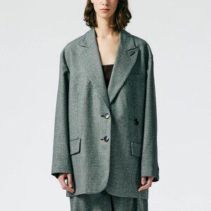 Tibi Baby Houndstooth Liam Blazer, Size XS